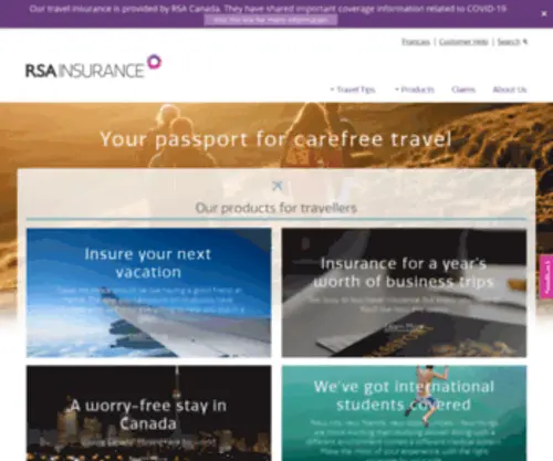 Etfsinc.com(RSA Travel Insurance) Screenshot