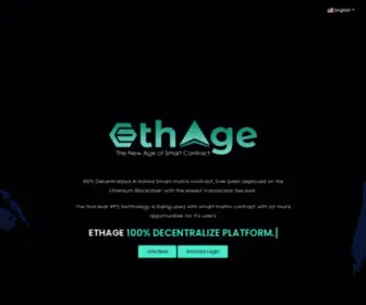 Ethage.io(New Age of Decentralized AI Ethereum Blockchain Smart Contract) Screenshot
