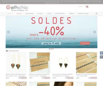 Ethchic.com(Ethchic France) Screenshot