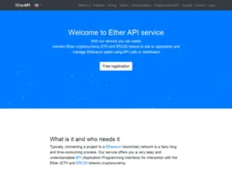 Etherapi.net(Ether API) Screenshot