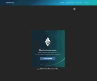 Ethercore.org(Secure, Scalable and Decentralized Application Platform) Screenshot
