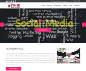 Etherdigitalmarketing.com(Ether Digital Marketing company) Screenshot