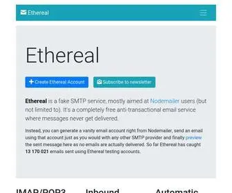 Ethereal.email(Ethereal Email) Screenshot