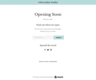 Etherealitystudio.com(Ethereality studio) Screenshot