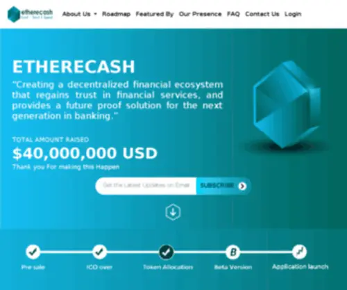 Etherecash.io(Etherecash) Screenshot