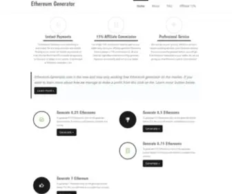 Ethereum-Generator.com(Ethereum Generator Online) Screenshot