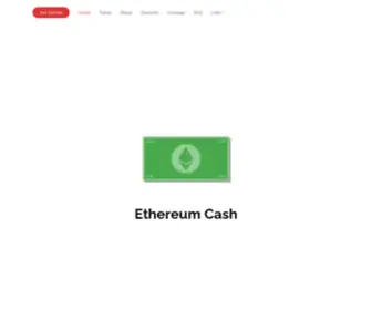 Ethereumcashtoken.com(Ethereumcashtoken) Screenshot