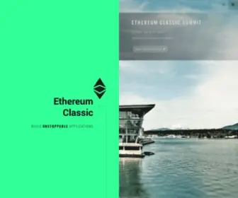 Ethereumclassic.org(A decentralized computing platform) Screenshot