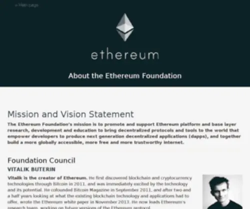 Ethereumfoundation.org(Ethereum) Screenshot