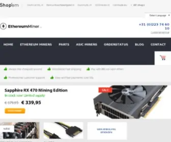 Ethereumminer.eu(The best GPU miners for mining Ethereum) Screenshot