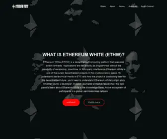 Ethereumwhite.net(EThereum White (ETHW)) Screenshot