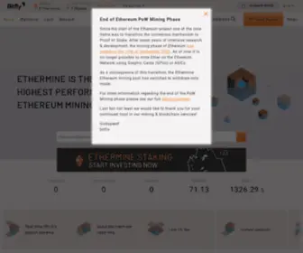 Ethermine.org(Ethereum (ETH) mining pool) Screenshot