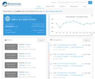 Etherscan.com(Ethereum (ETH) Blockchain Explorer) Screenshot