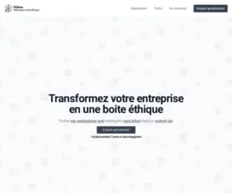 Ethibox.fr(Hébergeur web éthique) Screenshot