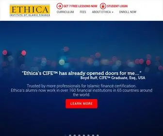 Ethica.institute(Become a Certified Islamic Finance Executive™ (CIFE™)) Screenshot