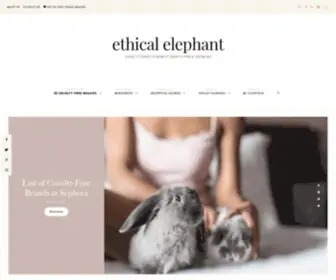 Ethicalelephant.com(Guide to living your best cruelty) Screenshot