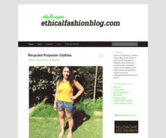 Ethicalfashionblog.com(Ethical Fashion Blog UK) Screenshot