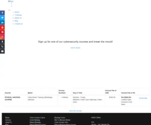 Ethicalhackingcourses.net(Ethicalhackingcourses) Screenshot