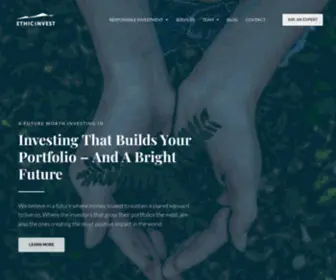 Ethicinvest.ca(We believe in a future where money) Screenshot