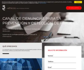 Ethicos.es(Canal de denuncias externo) Screenshot