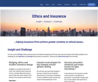 Ethicsandinsurance.info(Ethics and Insurance) Screenshot