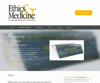 Ethicsandmedicine.com(Ethics and Medicine) Screenshot