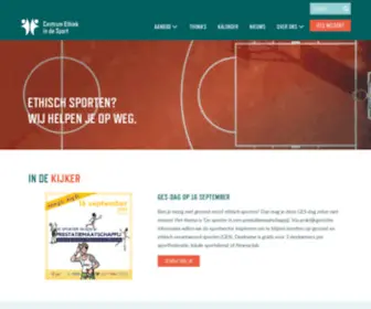 Ethicsandsport.com(Centrum Ethiek in de Sport) Screenshot