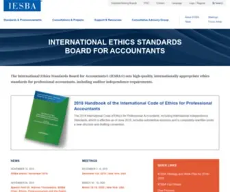 Ethicsboard.org(IESBA) Screenshot