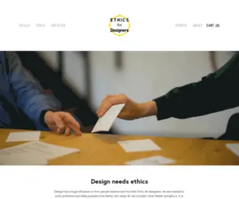 Ethicsfordesigners.com(Ethics for Designers) Screenshot