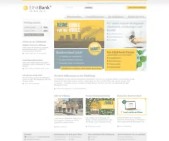Ethikbank.de(Geldanlagen, Kredite, Girokonten ) Screenshot