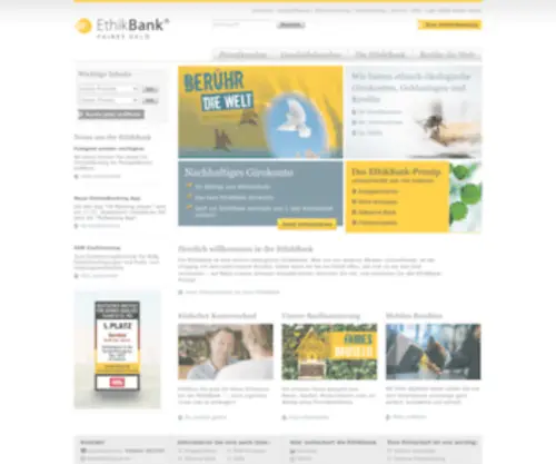 Ethikbanken.de(Geldanlagen, Kredite, Girokonten ) Screenshot