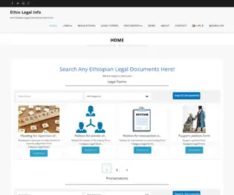 Ethiolegalinfo.com(Get Ethiopian Legal Documents and Forms) Screenshot