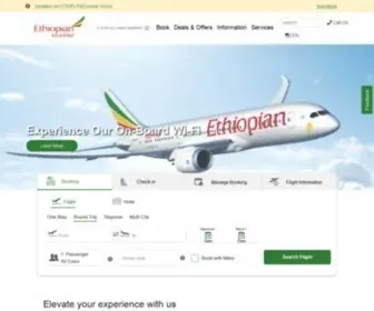 Ethiopianairlines.com(Ethiopian Airlines Official Website) Screenshot
