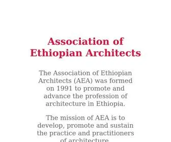 Ethiopianarchitects.org(Association of Ethiopian Architects) Screenshot