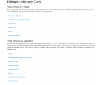 Ethiopianhistory.com(Ethiopia) Screenshot