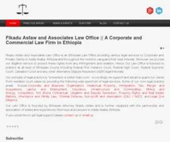 Ethiopianlaw.com(Fikadu Asfaw and Associates Law Office) Screenshot
