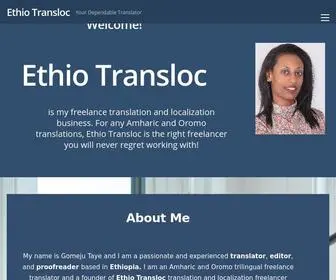 Ethiotransloc.com(Ethio Transloc) Screenshot