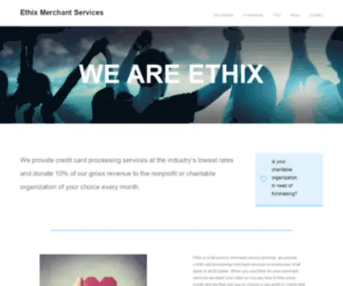 Ethix.com(Ethix Merchant Services) Screenshot