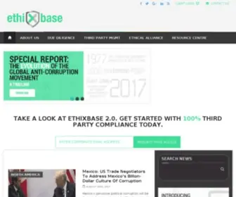 Ethixbase.com(Helping to Elevate Sustainability in Your Supply Chain) Screenshot
