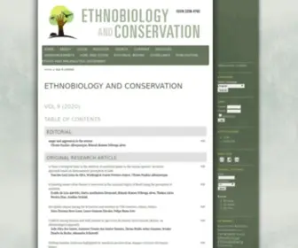 Ethnobioconservation.com(Ethnobiology and Conservation) Screenshot