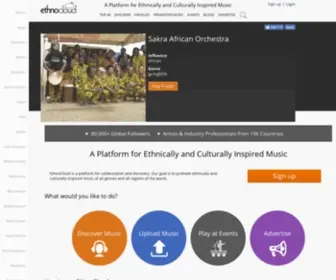 Ethnocloud.com(Ethnic muisic) Screenshot