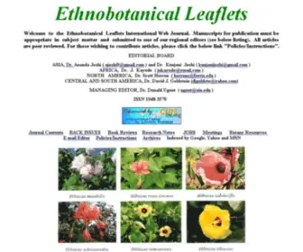 Ethnoleaflets.com(Ethnobotanical Leaflets) Screenshot