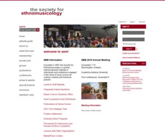 Ethnomusicology.org(Society for Ethnomusicology) Screenshot