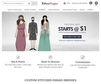 Ethnovogue.com(Shop Stylish Indian Wedding Dresses Online) Screenshot