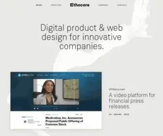 Ethocore.com(Design Studio & Consultancy) Screenshot