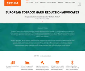 Ethra.co(European Tobacco Harm Reduction Advocates) Screenshot