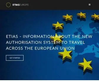 Etiaseurope.eu(ETIAS: the new way to travel across the European Union. ETIAS) Screenshot