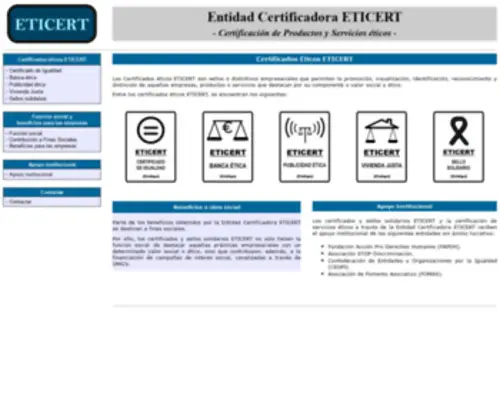 Eticert.org(ETICERT) Screenshot