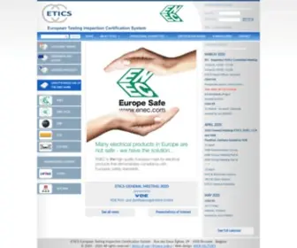 Etics.org(European Electrical Products Certification Association) Screenshot