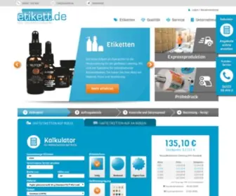 Etikett.de(Etikettenhersteller für Rollen) Screenshot